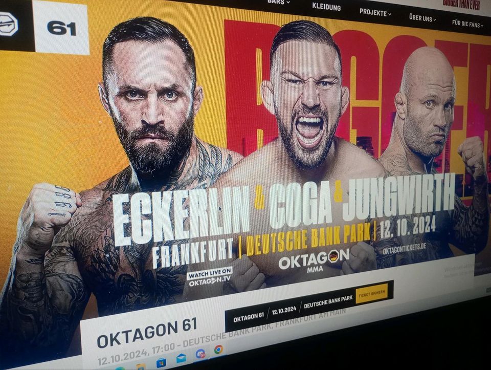 Suche zwei Karten für MMA OKTAGON 61 in Mönchengladbach