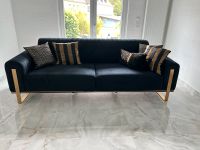 3er Sofa schwarz / Gold neu Hessen - Aßlar Vorschau