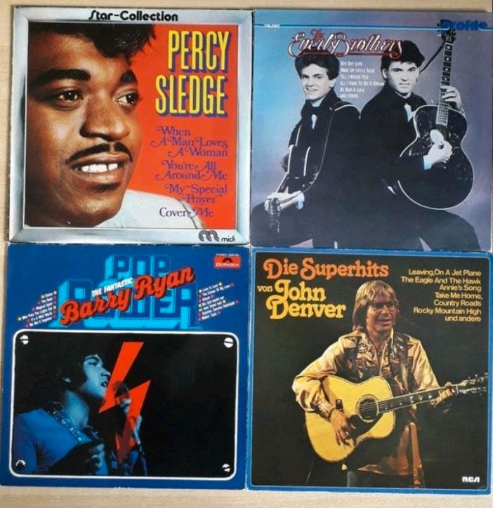 4 LPs - Barry Rayn,Percy Sledige,Everly Brothers,John Denver in Eckernförde