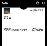 2 Tickets Airpark Pulse Event 11.05. Bayern - Amberg Vorschau