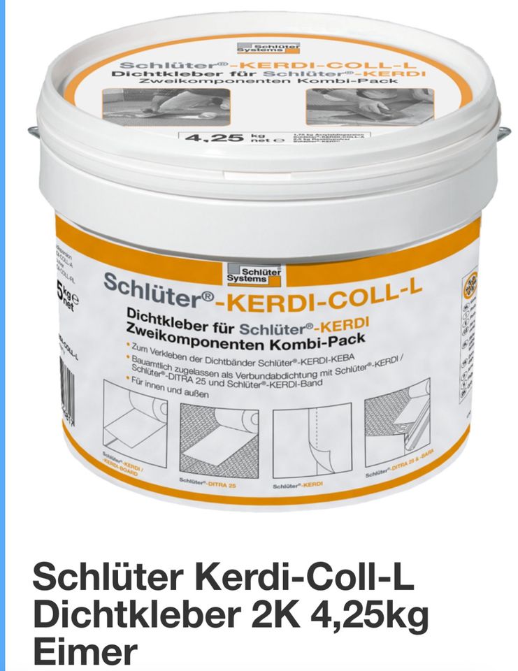 Original Schlüter Dichtkkeber Kerdi COLL -L in Nistertal