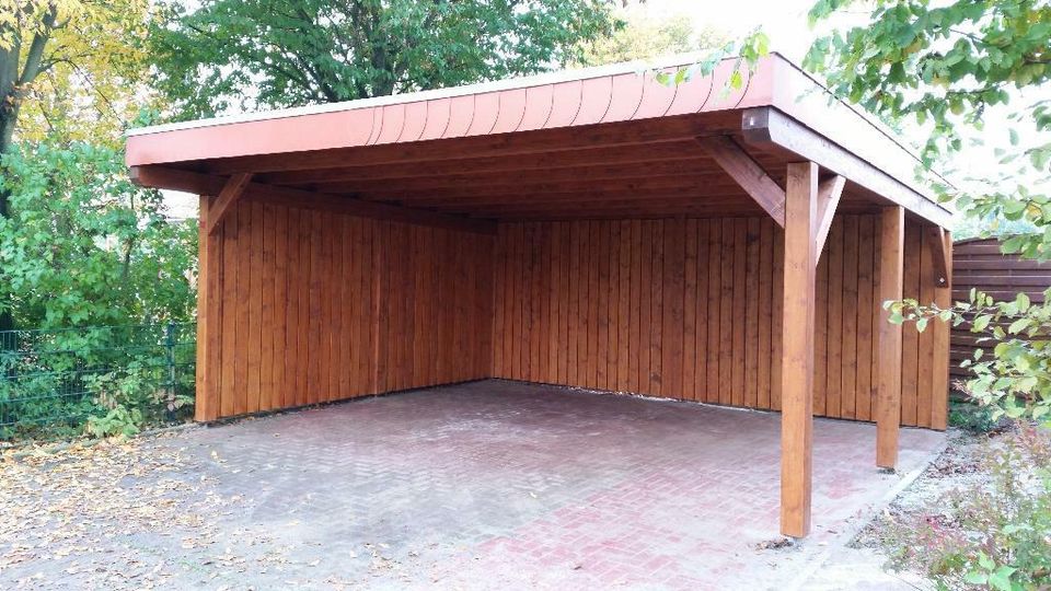 Carport Doppelcarport Terrassendach Leimholz VSG Glas Abstellraum in Löhne