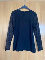 H&M Langarmshirt Gr. L schwarz Mesheinsatz gepunktet -NEU- Bayern - Langenzenn Vorschau