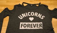 LA-Shirt Schulter Cuts "Unicorns Forever" dunkelgrau Gr.158/164 Nordrhein-Westfalen - Senden Vorschau