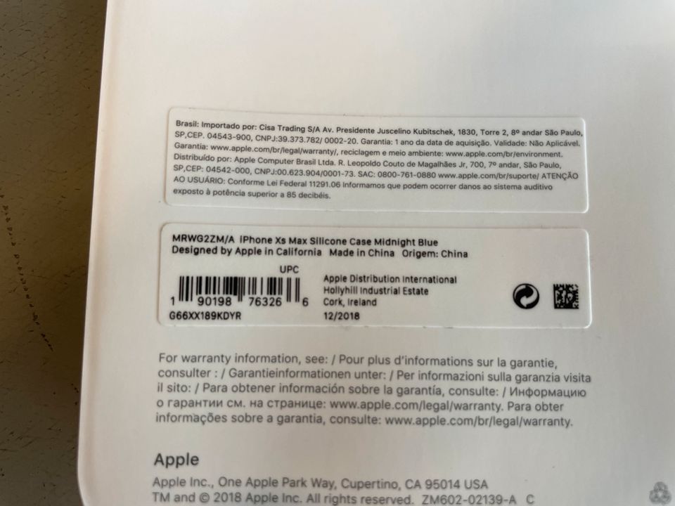 Original Apple IPhone XS MAX Silikonhülle Neu Midnight Blue in Hüllhorst