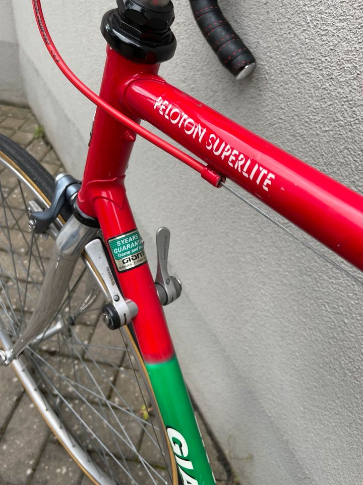 Giant Peloton Superlite Rennrad Retro Vintage RH 58 cm Rot Grün in Düsseldorf