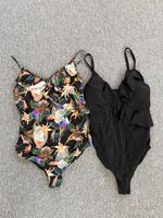 H&M Badeanzug Mol Umstand Mama L schwarz bunt Blumen Bayern - Augsburg Vorschau