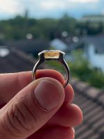 Citrin Ring 4 Karat Ringgröße 9 18,9 mm Innendurchmesser Silber Bayern - Vöhringen Vorschau