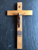 Holzkreuz / Kruzifix aus Holz mit Jesus aus Kupfer 1950 58x32cm Rodenkirchen - Sürth Vorschau