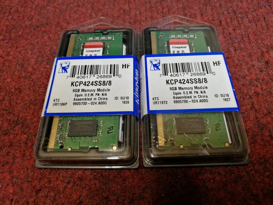 2x KINGSTON 8GB SO DDR4 RAM Module KCP424SS8/8 *NEU OVP* in Blindheim