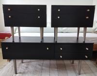 Dunkelbl. RetroSet 2 Nachttische 1 Kommode Sideboard mid century Stuttgart - Stuttgart-Mitte Vorschau