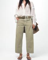 Zara Barrel Jeans Boyfriend Salbeigrün Gr.38 Sachsen-Anhalt - Halle Vorschau