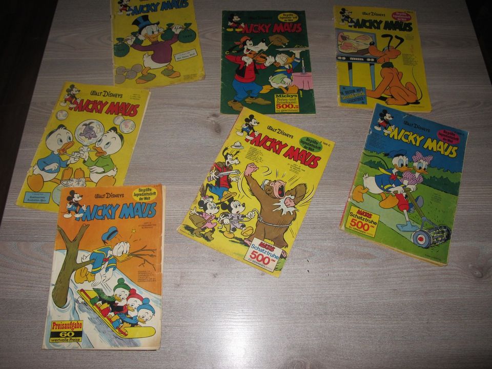 8 Alte Micky Maus Hefte von 1962 -1969!! Rar!!! Guter Zustand!! in Losheim am See