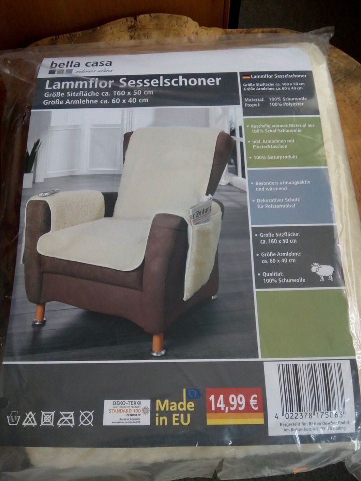 Lammflor Sesselschoner 100% Schaff Schurwolle ! Naturprodukt in Bergkamen