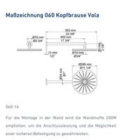 Original verpackte Vola Wandbrause 060-16 Chrom rund Hessen - Hanau Vorschau