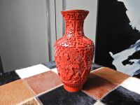 Alte chinesische rote Zinnober Lack Vase Baden-Württemberg - Blaustein Vorschau