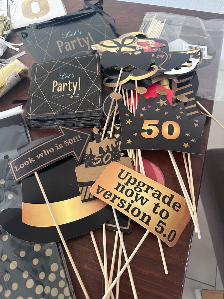 Deko für 50 Geburtstag Schwarz Gold mega paket in Bad Honnef