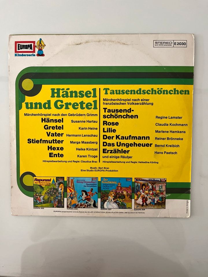 Schallplatte: Hänsel und Gretel / Tausendschönchen in Ismaning