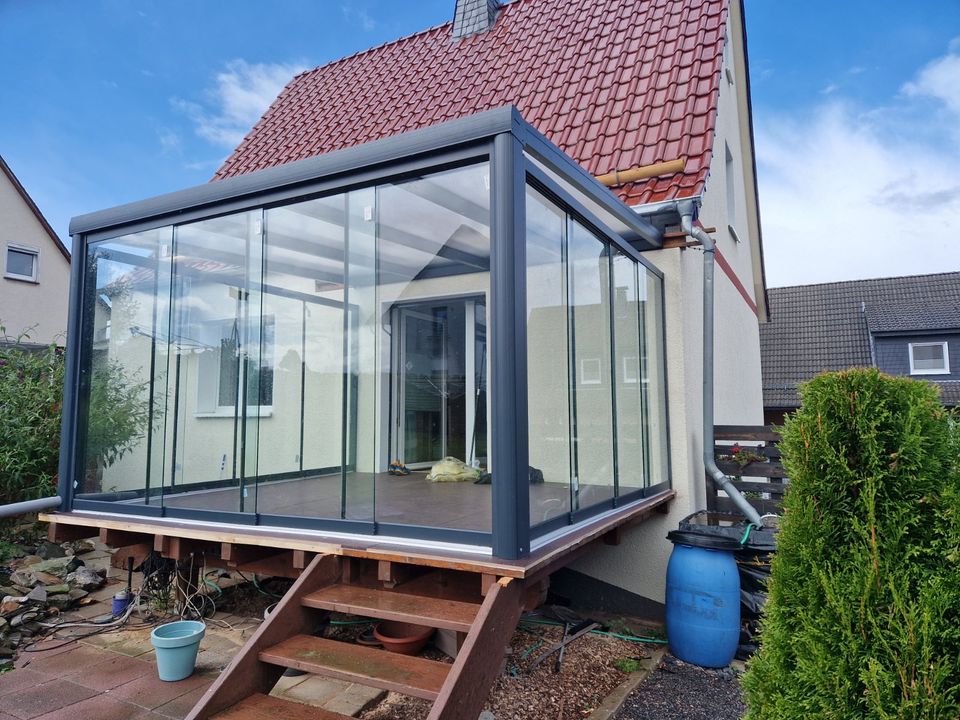 Glasschiebeelemente 5 Meter System Mit Montage 1500 Euro in Hilden