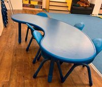 Kindertisch hochwertig aus Metall mit 10 Stühlen Düsseldorf - Hassels Vorschau