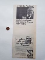 SACHS MOTOR Maschinen Werbung von1954-1966 Baden-Württemberg - Leonberg Vorschau