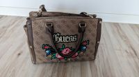 Handtasche von Guess in braun mit Glitzersteinen und Blumen Sachsen - Oberlungwitz Vorschau