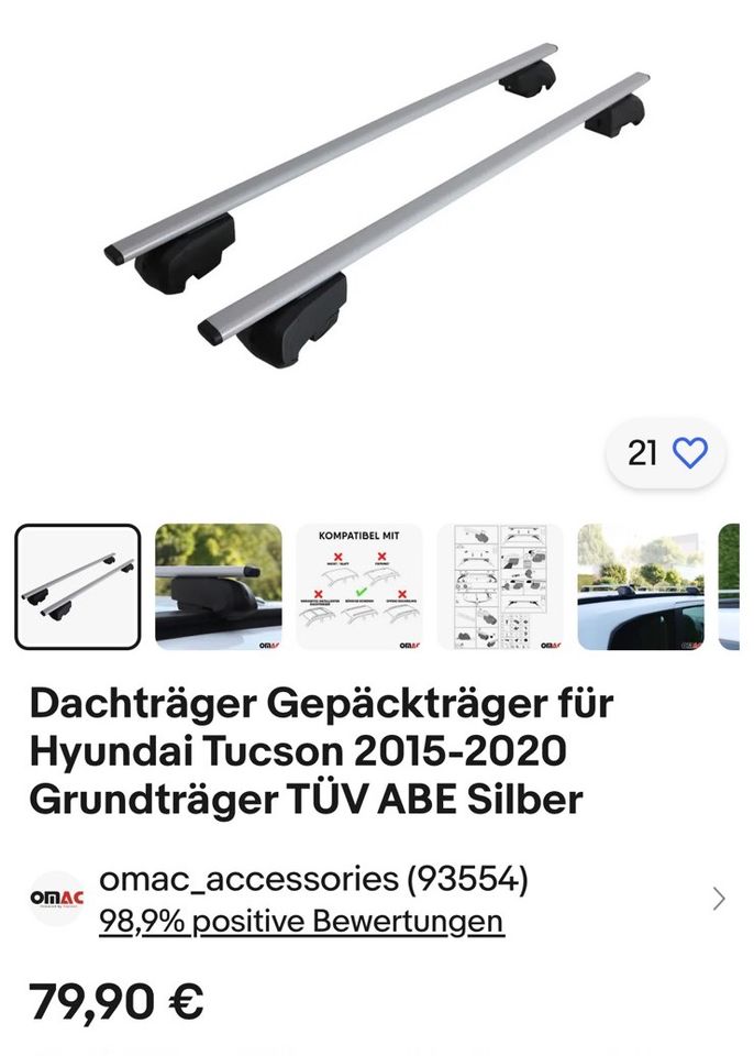 Dachträger Tucson in Gerwisch