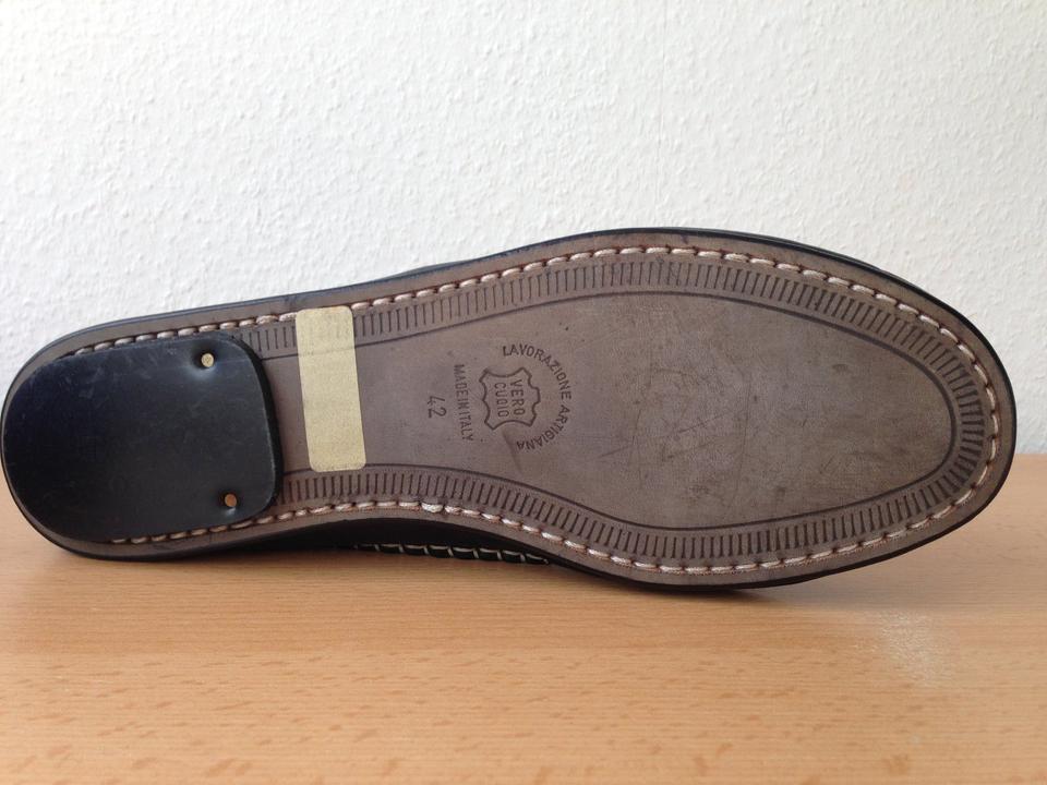Bottega Veneta Mokassin, Hirsch Leder, handarb, Schwarz Gr.42 neu in Königstein im Taunus
