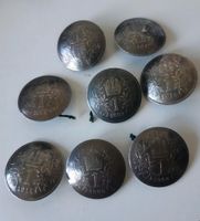 8 alte Knöpfe Münzen Münzknöpfe Franz Joseph 1 Krone Baden-Württemberg - Loßburg Vorschau