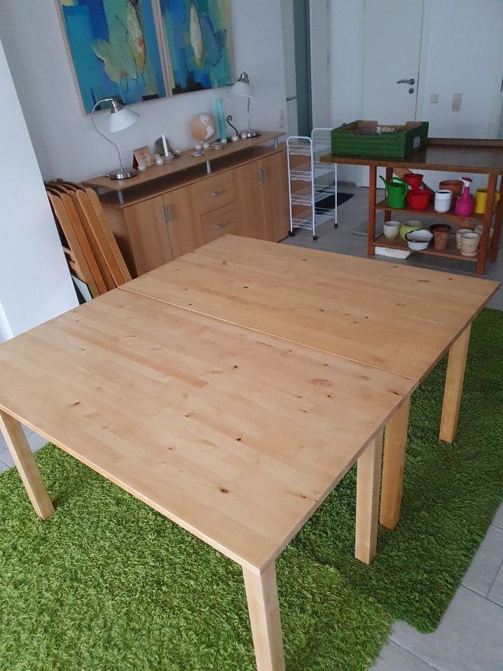 2von2 Tisch Holz Ahorn, lasiert,massiv,Ikea NORDEN,135x74 in Braunschweig