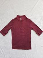 Figurbetontes T-Shirt Pulli Stehkragen 3/4 Zipper ripped bordeaux Nordrhein-Westfalen - Uedem Vorschau