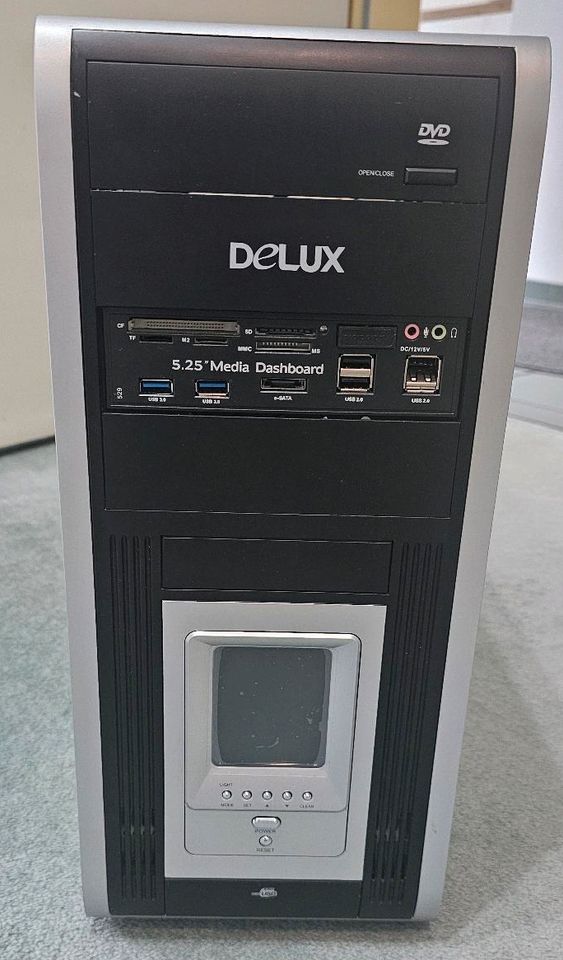 Delux PC MIDI Desktop Tower Gehäuse mit LCD Display in Castrop-Rauxel