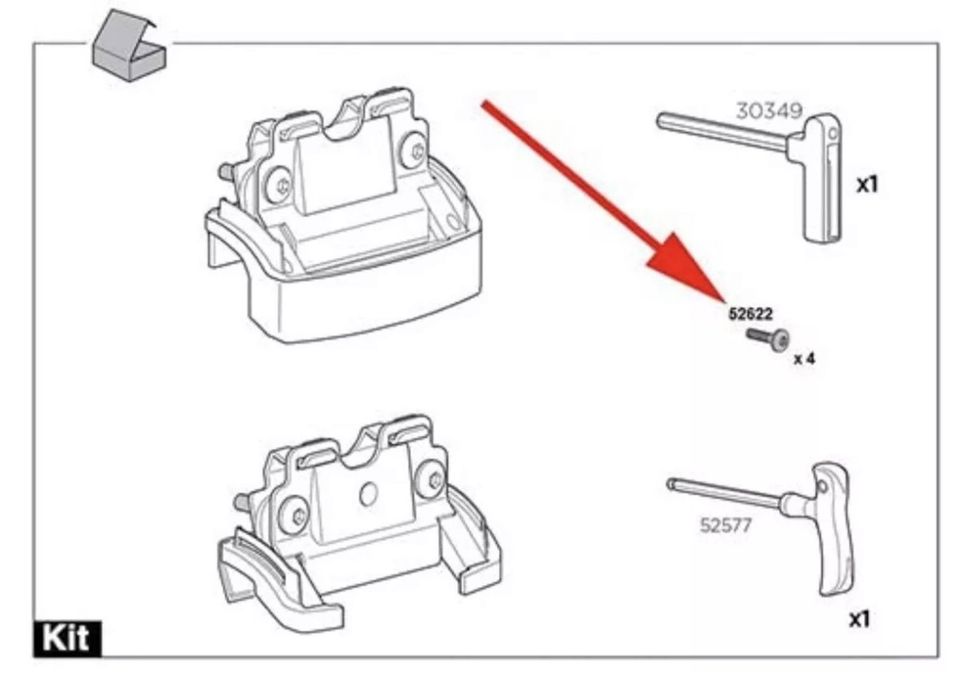 Thule 52622 Schraube Inbus M6*33 für Kit 4xxx 4er Set in Düren