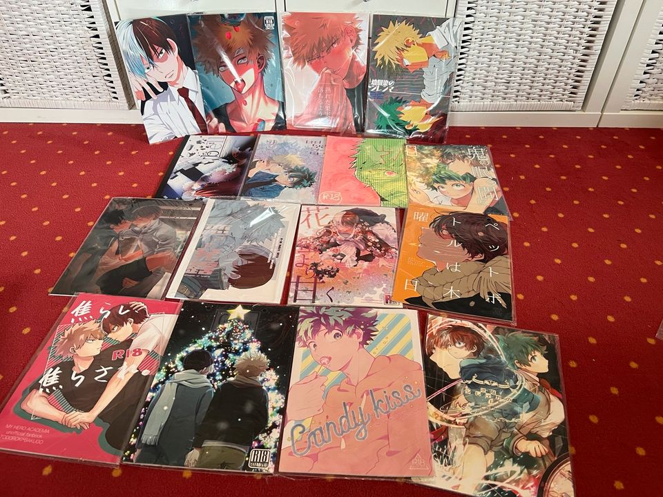 Große Doujinshi manga anime sammlung yaoi boys love haikyuu jjk in Mainhardt