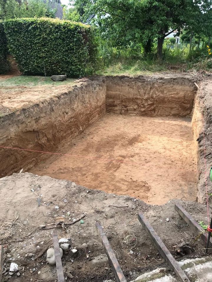 Baggerarbeiten Fundamente Hauswände und Keller ausschachten in Xanten