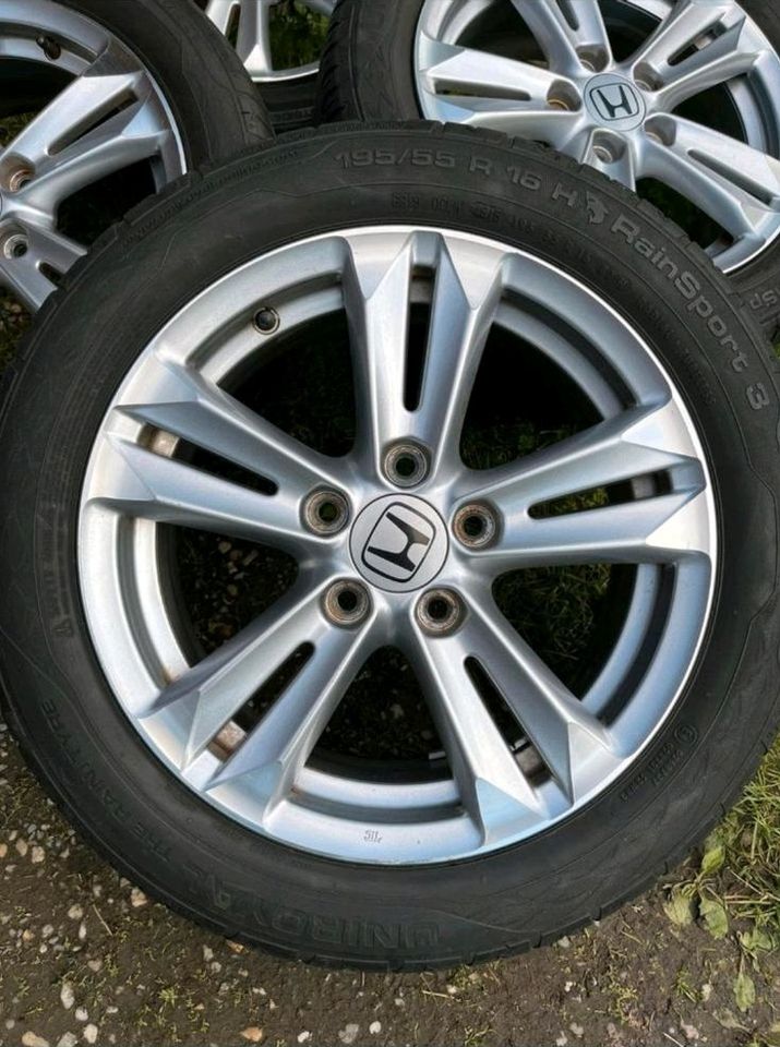 Sommerreifen mit Alufelgen  195/55 R 16 H RainSport 3 - für Honda in Bautzen