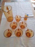 Bowle-Set, 1 Krug, 6 Gläser, bräunliches Glas Bayern - Grabenstätt Vorschau