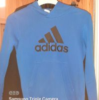 Adidas Kapuzenshirt Junge Gr. 152 blau Hessen - Alsfeld Vorschau