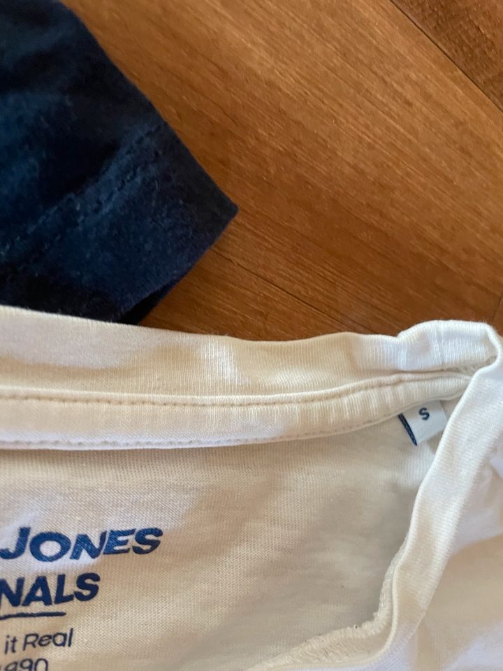 2x Jack&Jones T-Shirt blau weiß Herren S in Flecken Zechlin