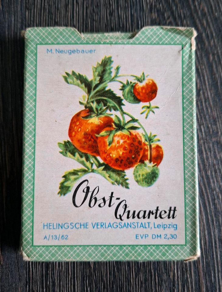 Kartenspiel "Obst-Quartett" Helingsche Verlagsanstalt Leipzig in Bischofswerda