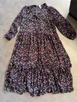 H&M Kleid mit Kragen ungefüttert Schwarz Lila Geblümt Gr. M / L Harburg - Hamburg Marmstorf Vorschau