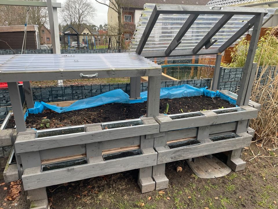 Gewächshaus Hochbeet Euro Paletten Erde Garten Frühbeet in Wankendorf