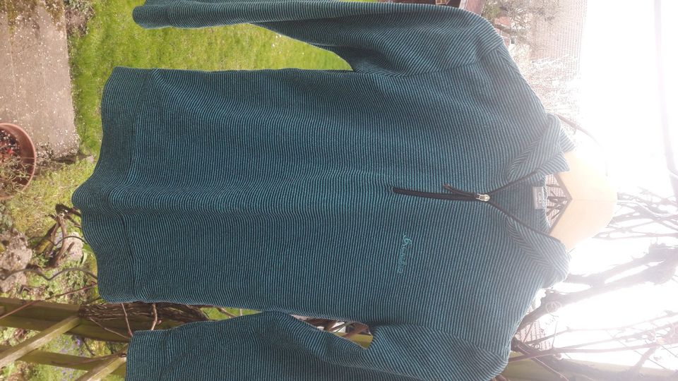 Odlo Fleece Pullover mit Kaputze grün Streifen 140 in Glonn