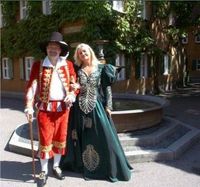 langes Kleid Mittelalter  für Historische  Feste mit Hut 38 Niedersachsen - Meine Vorschau