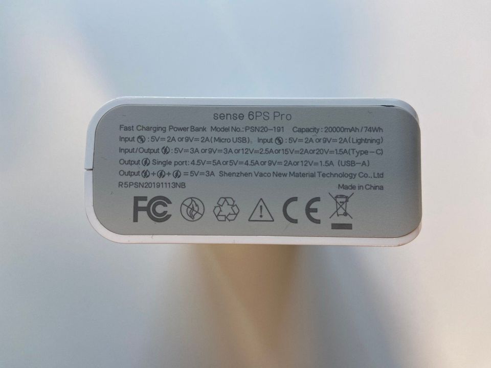 Romoss Powerbank 20.000 mAH weiß, Model PSN20-191 in Erftstadt