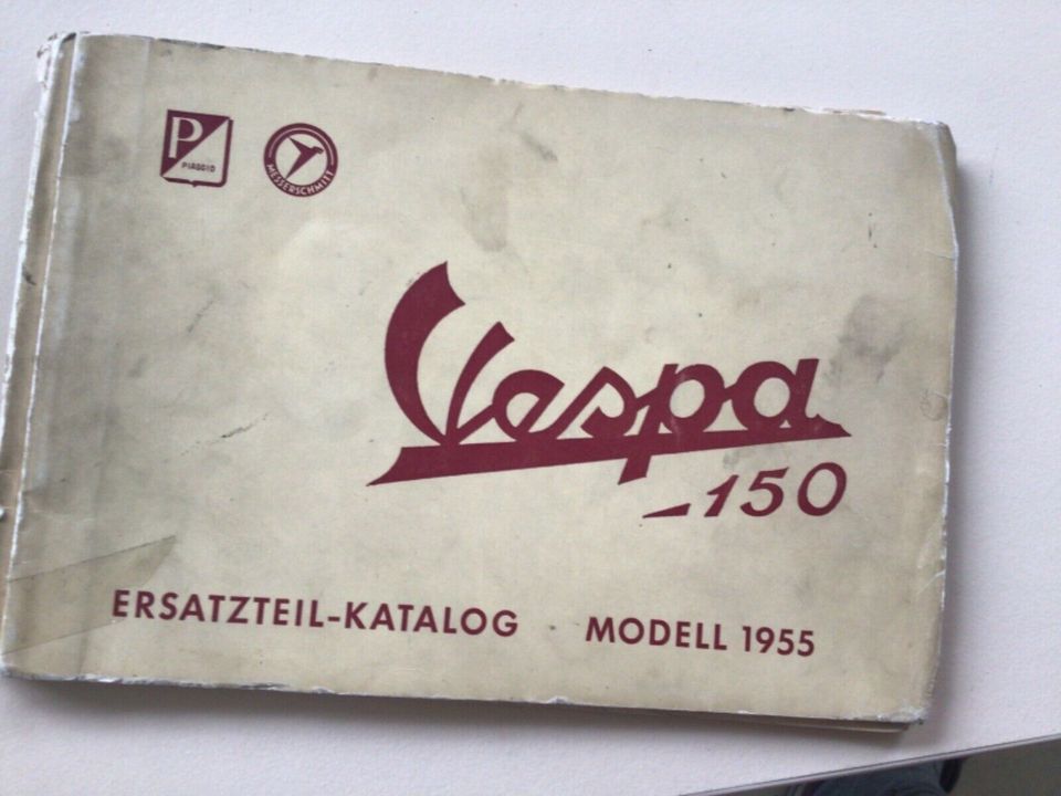 Vespa Ersatzteile katalog 150 von 1955 in Bad Abbach