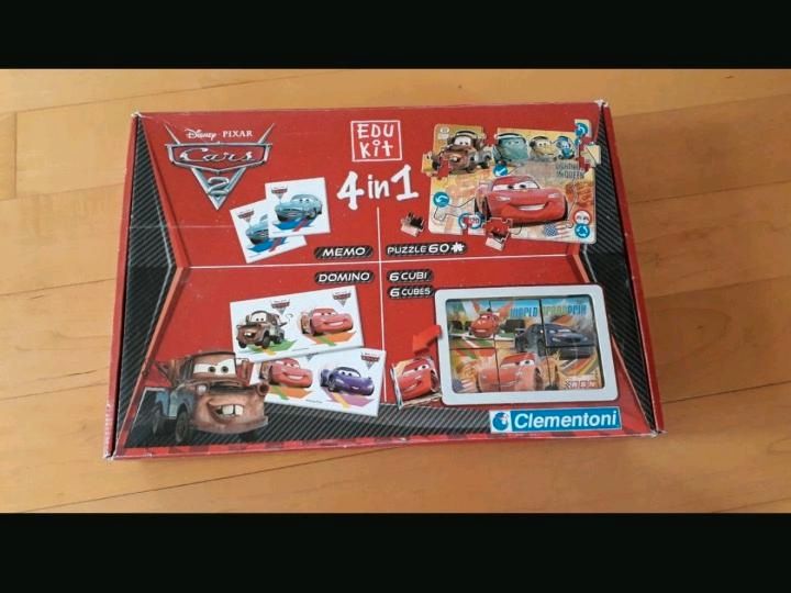 Cars 2, 4 in 1 Spiele Puzzle Kinder Kartenspiel Lernspiel in Minden