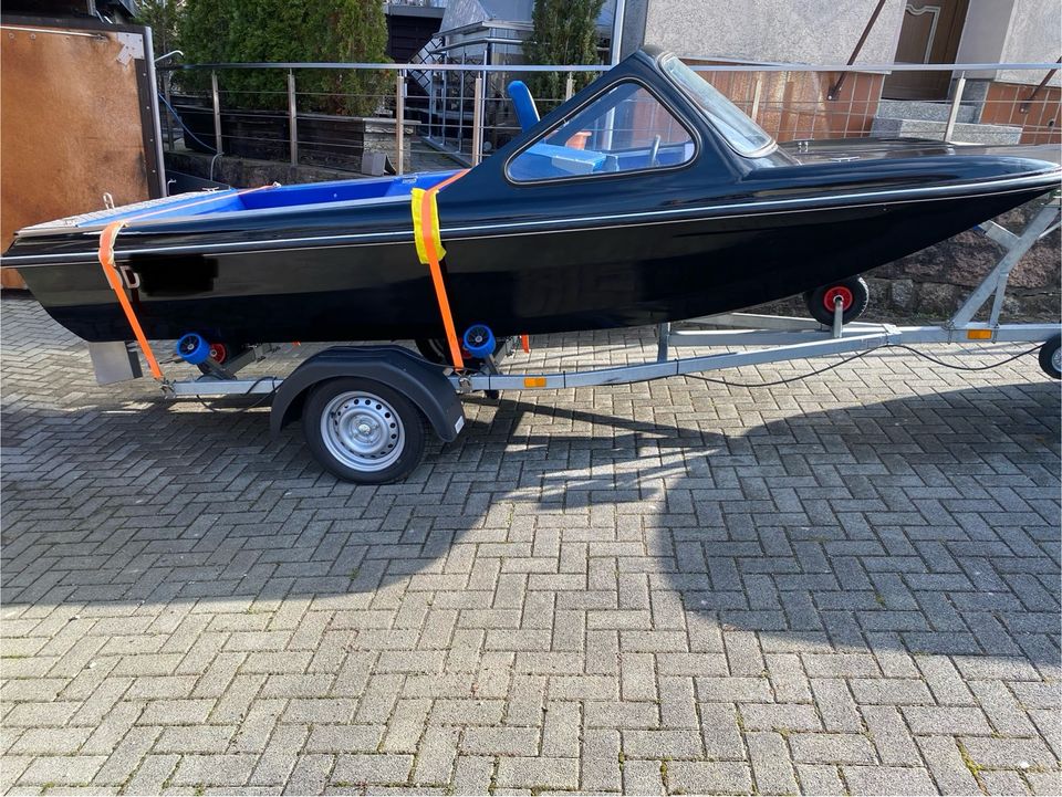 Wax Sportboot, Motorboot, Dacia Motor, Wendegetribe, Trailer in Freital