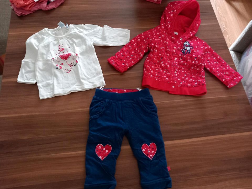 Baby Mädchen Set Hose, Jacke, Langarmshirt Bob der Bär Größe 68 in Kreuzau