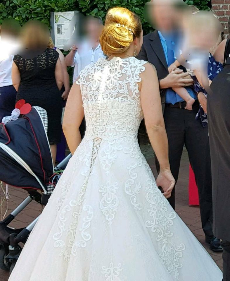 ❤ Hochzeitskleid Brautkleid Gr. 34/36 Schulterfrei mit Oberteil in Kamp-Lintfort